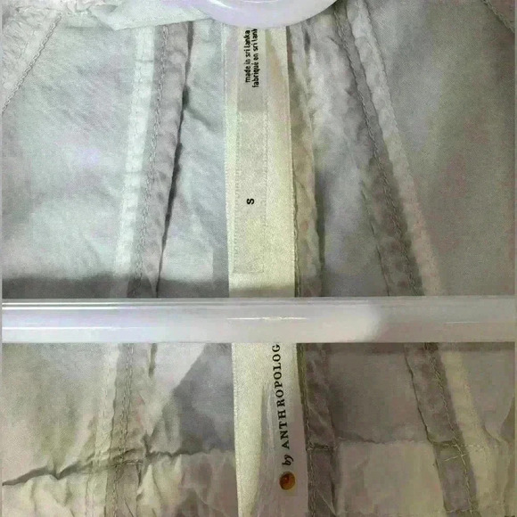 Anthropologie White Bomber Light Jacket Women Windbreaker Size Small - Picture 4 of 11